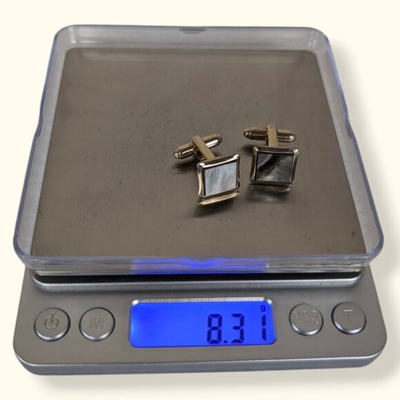 Vintage Square MOP Cufflinks - Picture 6 of 6